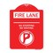Signmission Fire Lane-No Parking No Waiting W/ No Parking, Red & White Aluminum Sign, 18" x 24", RW-1824-24003 A-DES-RW-1824-24003 - alternate 1